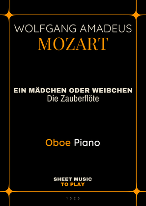 Ein Mädchen Oder Weibchen - Oboe and Piano (Full Score and Parts)