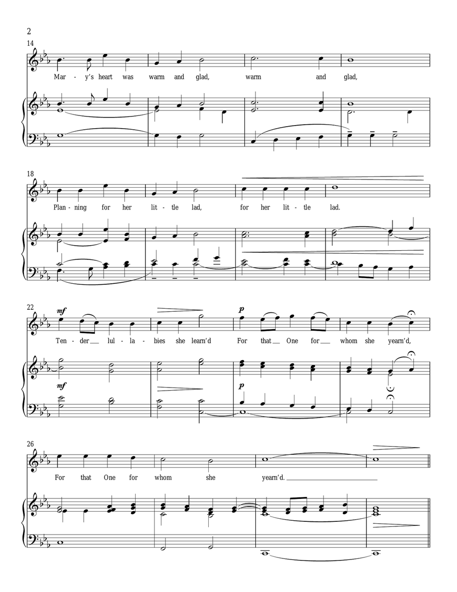 Mary's Soliloquy Mary's Soliloquy Piano, Vocal scores gallery preview page 2