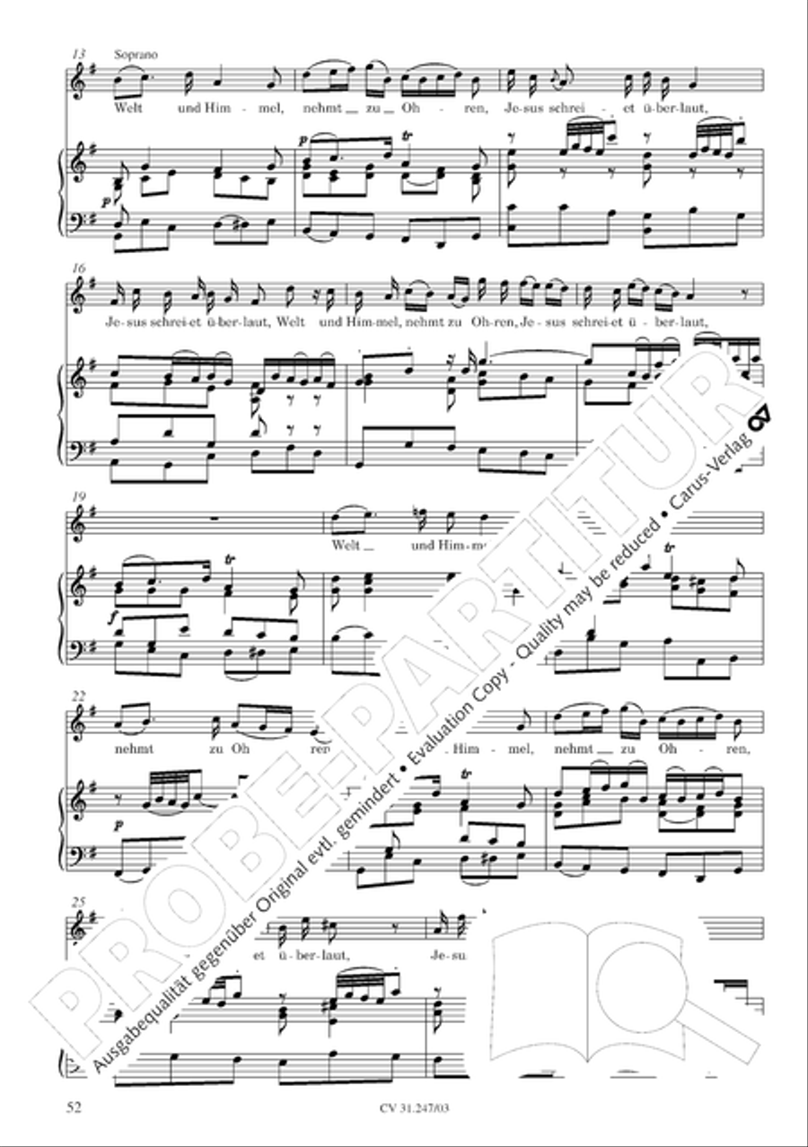 St. Mark Passion (Markus-Passion) 4-Part scores gallery preview page 53