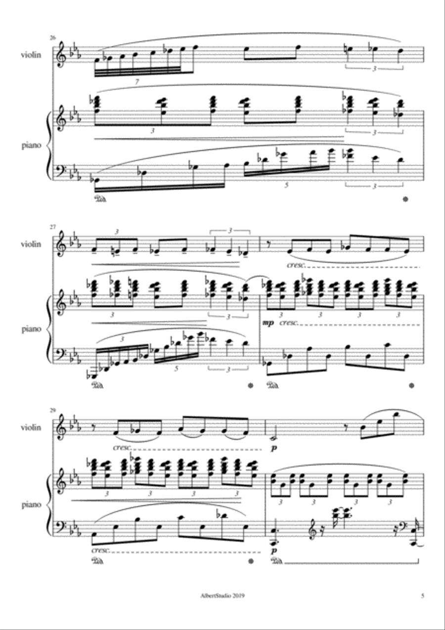 Roses Roses Violin Solo scores gallery preview page 5