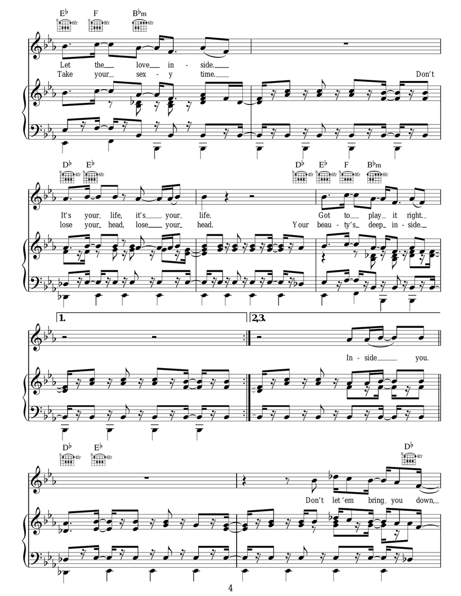 Beautiful People Acoustic Guitar scores gallery preview page 4