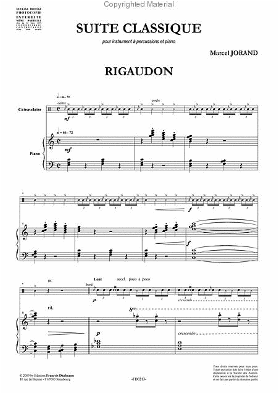 Suite Classique pour percussion et piano Piano scores gallery preview page 2