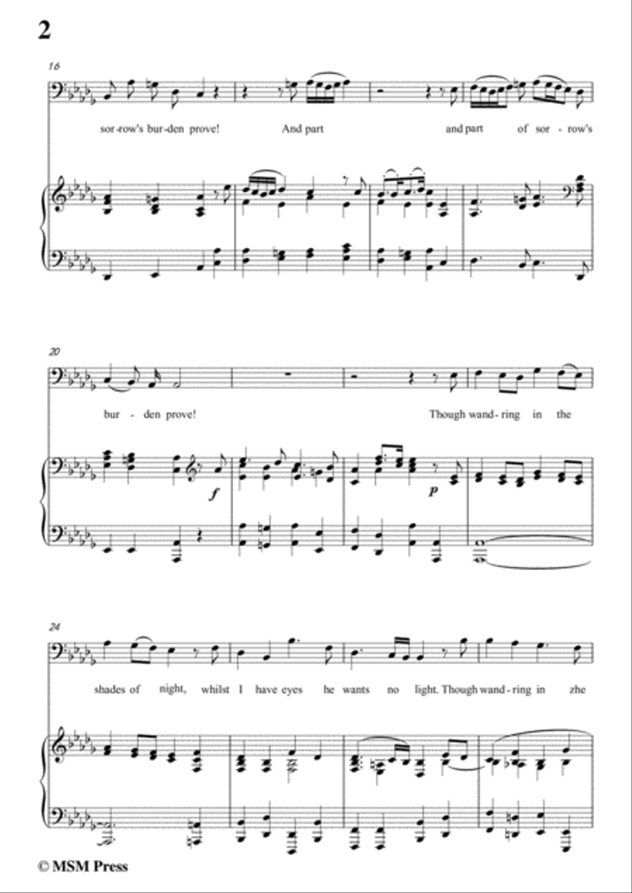 Handel-How willing my paternal love in D flat Major, for Voice and Piano Voice Solo scores gallery preview page 4