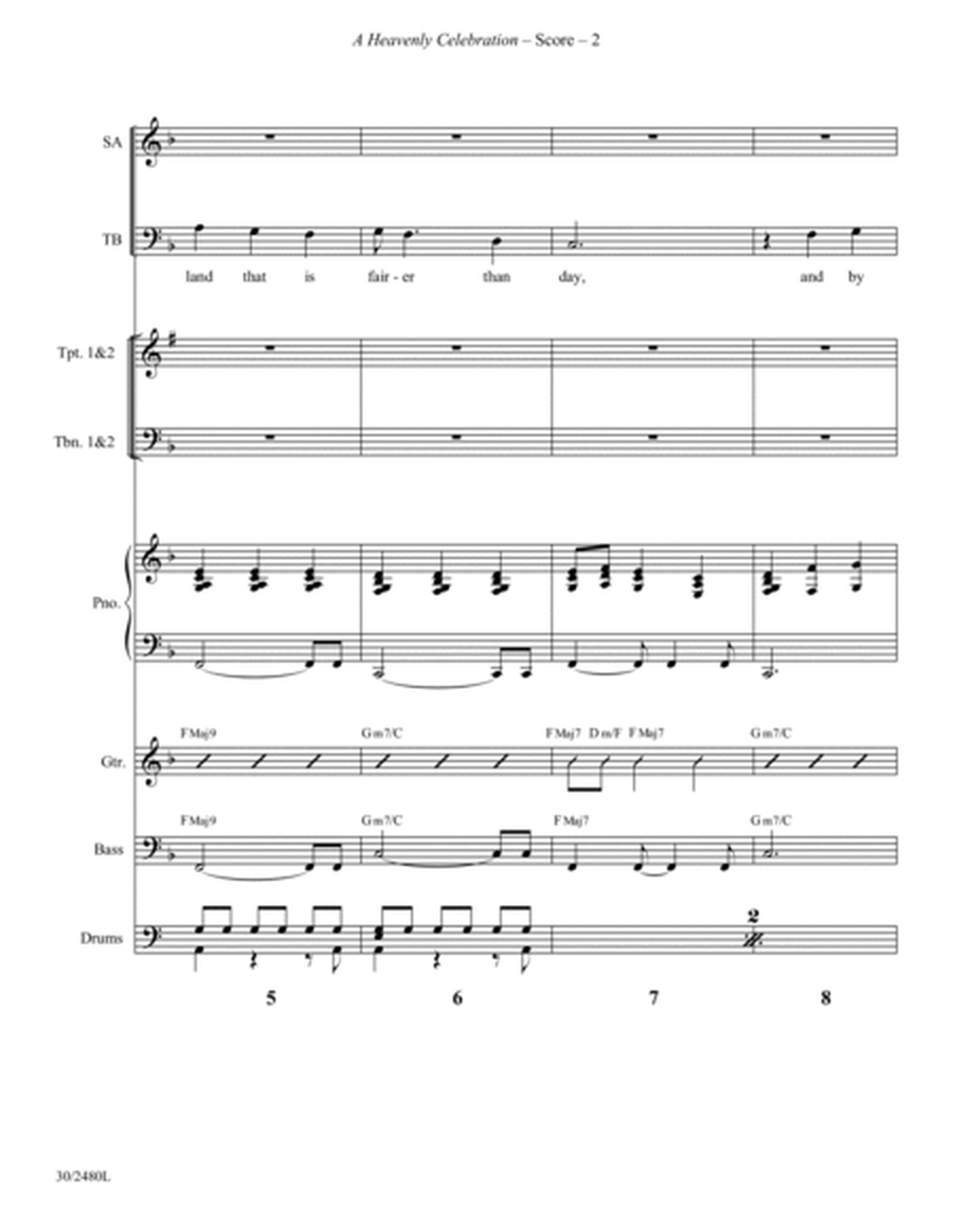 A Heavenly Celebration - Brass and Rhythm Score and Parts