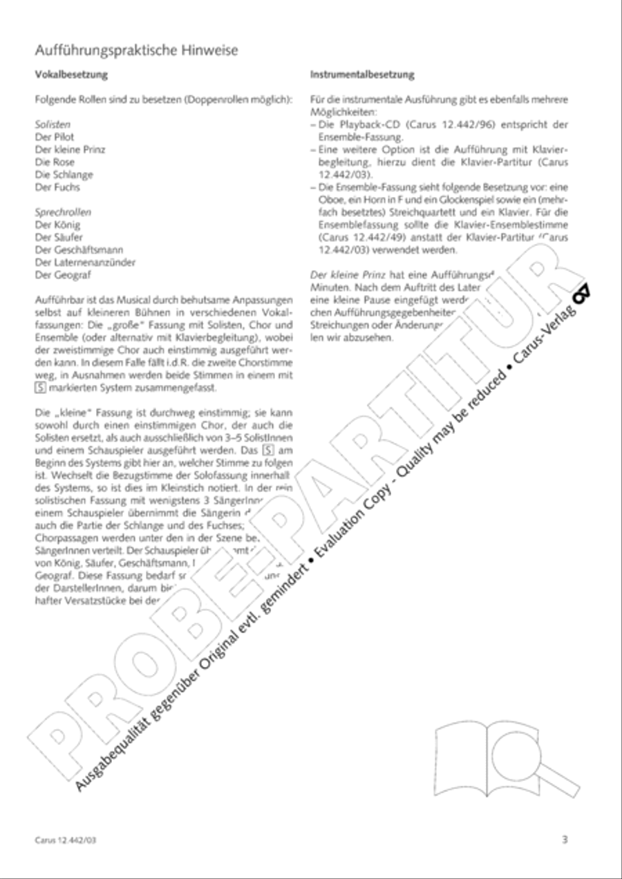 Der kleine Prinz 3-Part scores gallery preview page 5