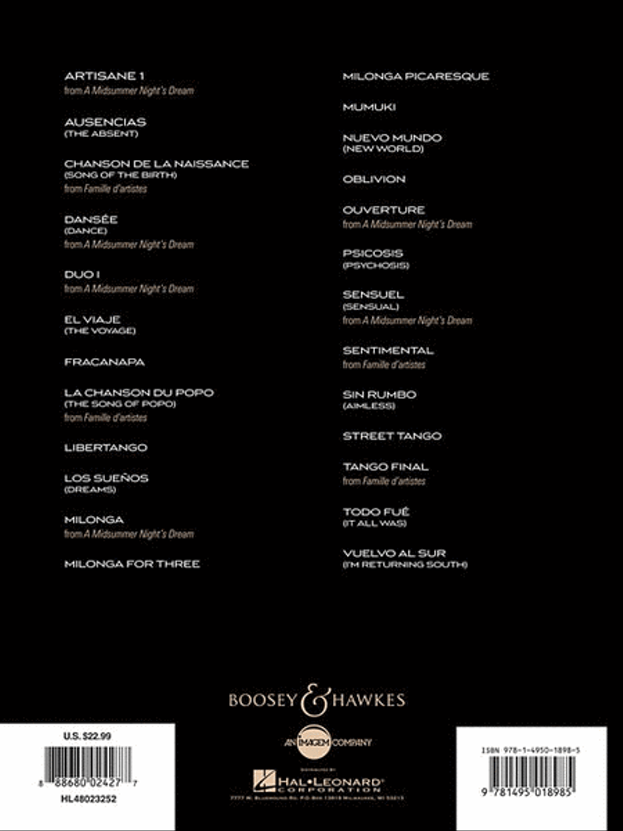 25 Piazzolla Tangos for Violin and Piano Violin Solo scores gallery preview page 2