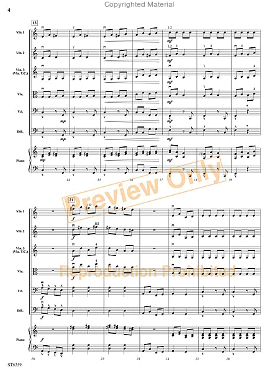 Sweet Petite Winter Suite String Orchestra scores gallery preview page 21
