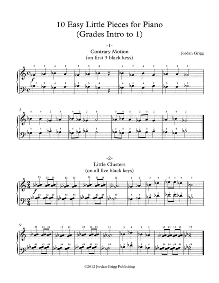 10 Easy Little Pieces for Piano (Grades Intro to 1) image number null