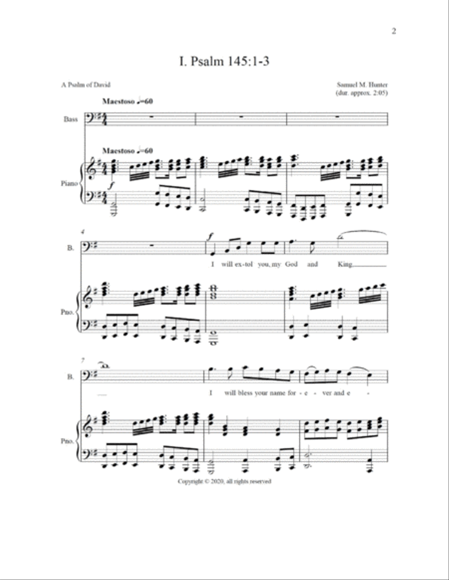 Psalm 145 4-Part scores gallery preview page 2