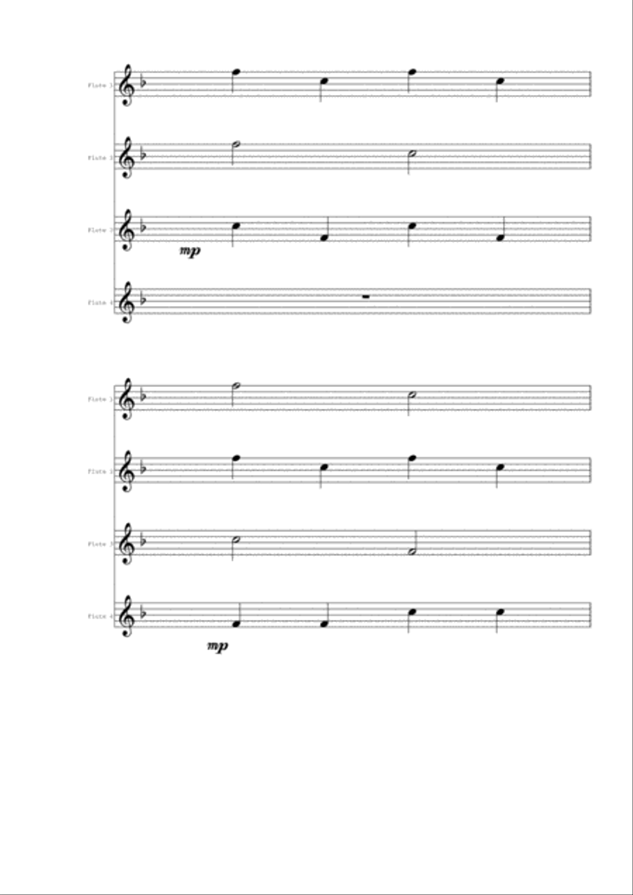 Butterfly Woodwind Quartet scores gallery preview page 2