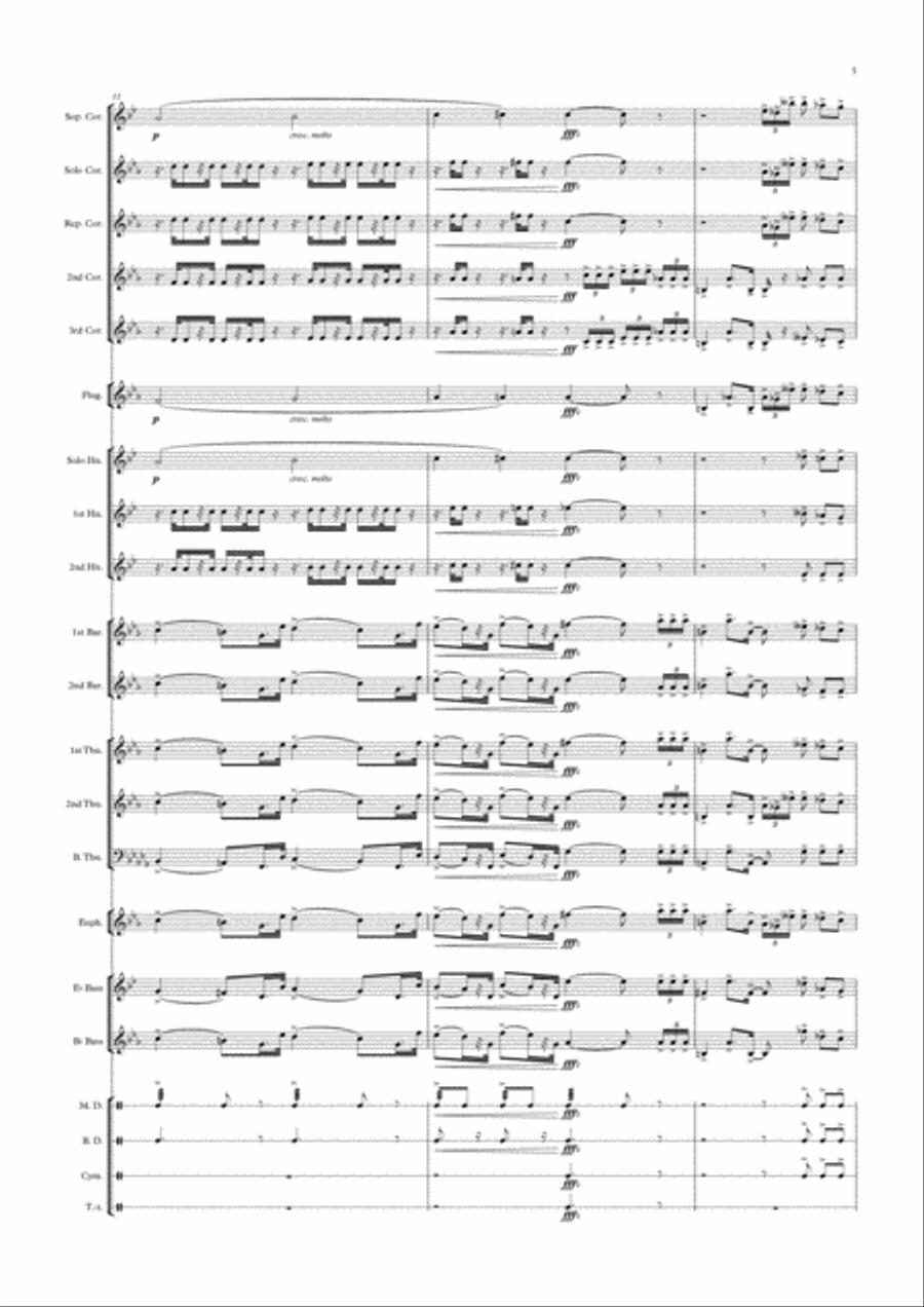 Grieg: Funeral March for Rikard Nordraak (Brass Band version) Brass Band scores gallery preview page 3