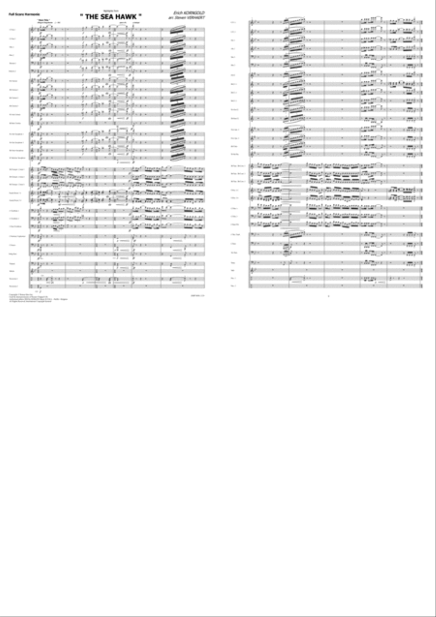 The Sea Hawk Concert Band scores gallery preview page 2