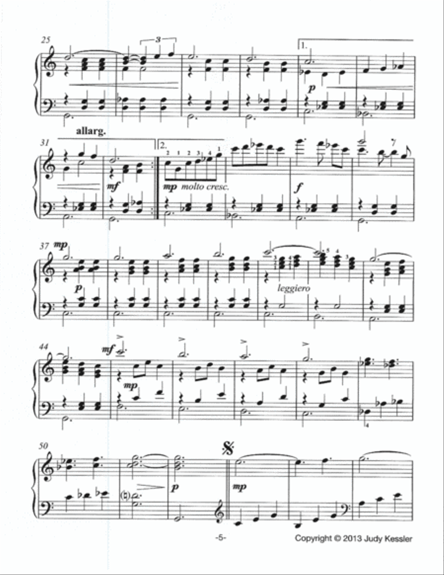 Maoz Tzur/ Piano Man Small Ensemble scores gallery preview page 2