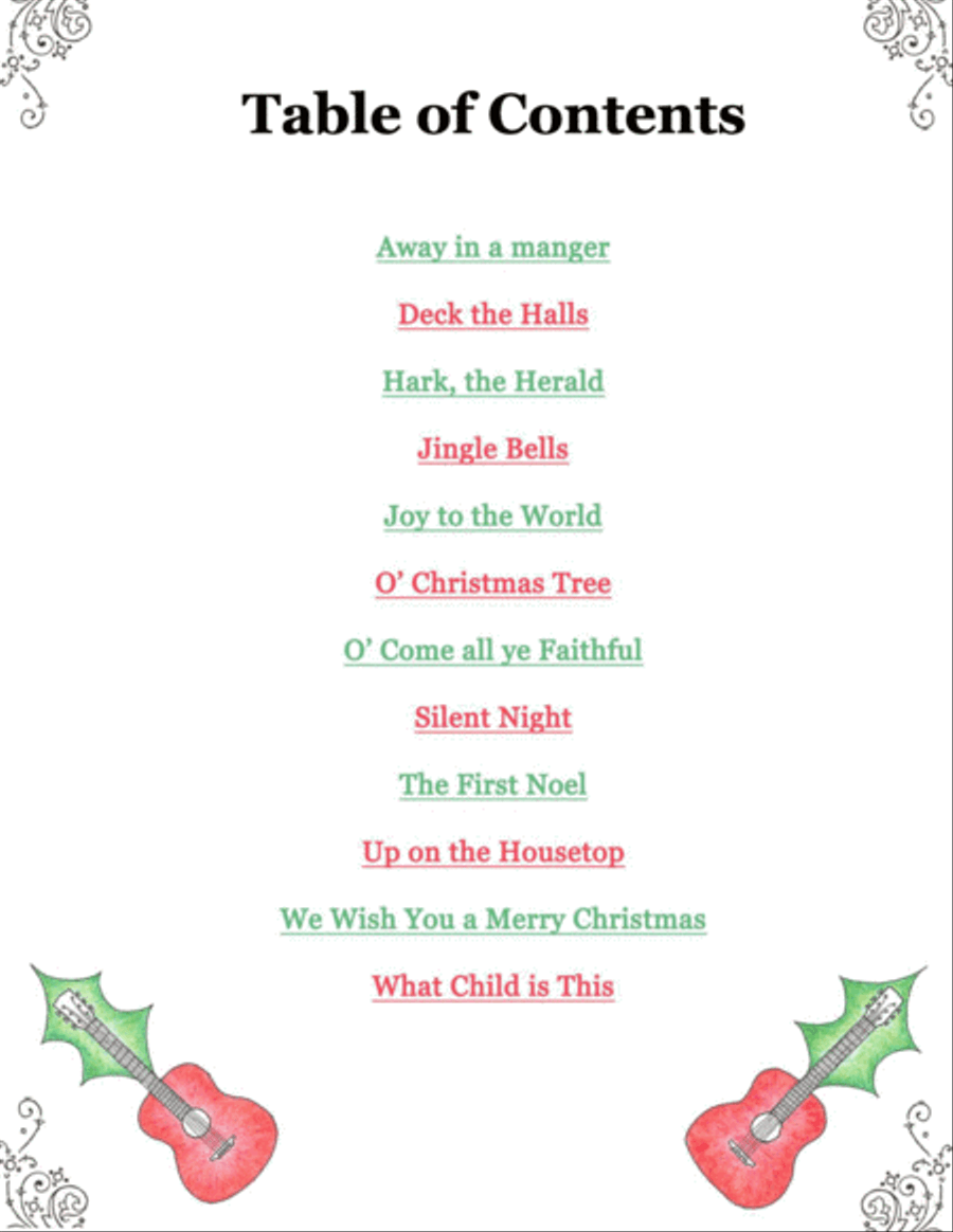 12 Christmas Songs - Beginner guitar Guitar Tablature scores gallery preview page 2