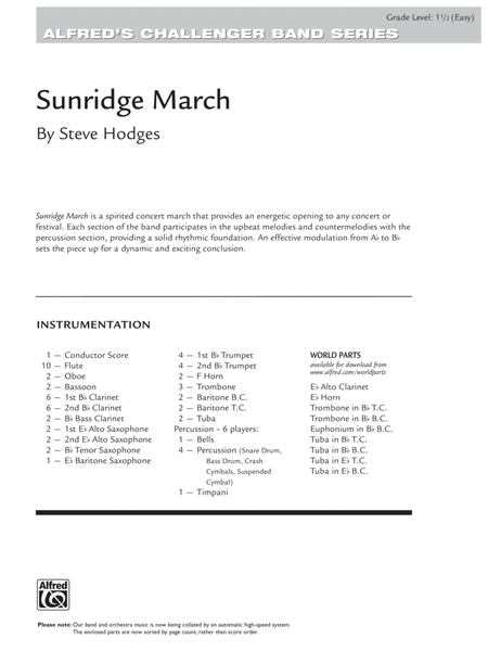 Sunridge March: Score