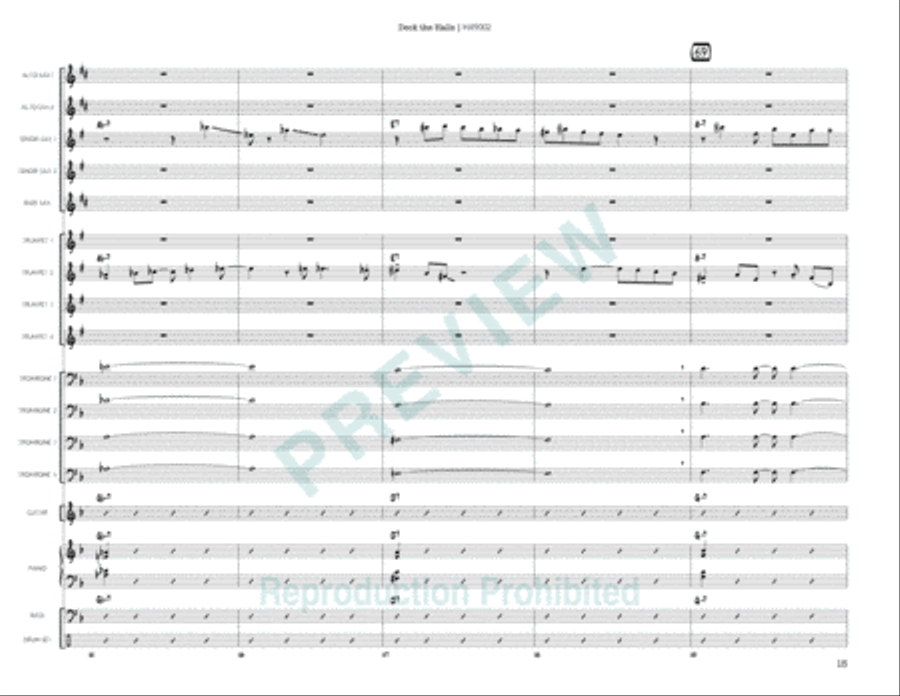 Deck the Halls Deck the Halls Jazz Ensemble scores gallery preview page 16