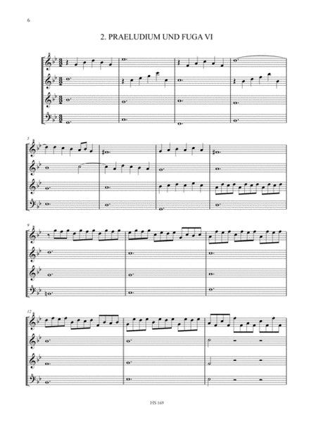 3 little Preludes and Fugues (from the 8 little Preludes and Fugues for Organ previously attributed to J.S. Bach) for Recorder Quartet (SATB)