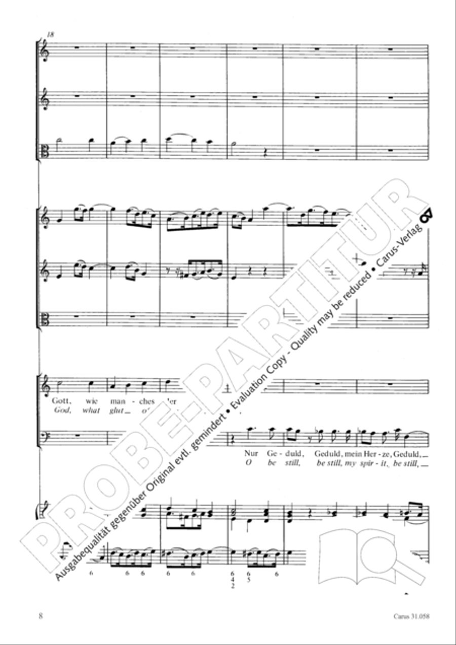 O God, what glut of care and pain (Ach Gott, wie manches Herzeleid) Orchestra scores gallery preview page 9