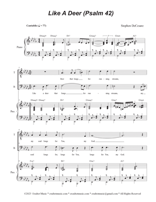 Like A Deer (Psalm 42) (Duet for Tenor and Bass solo)