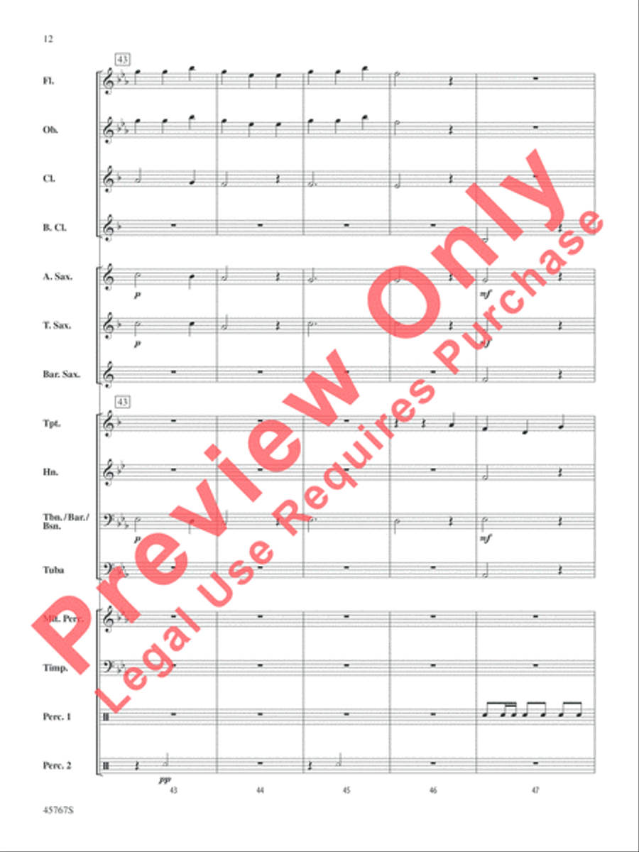 A Festival Chime A Festival Chime Concert Band scores gallery preview page 28