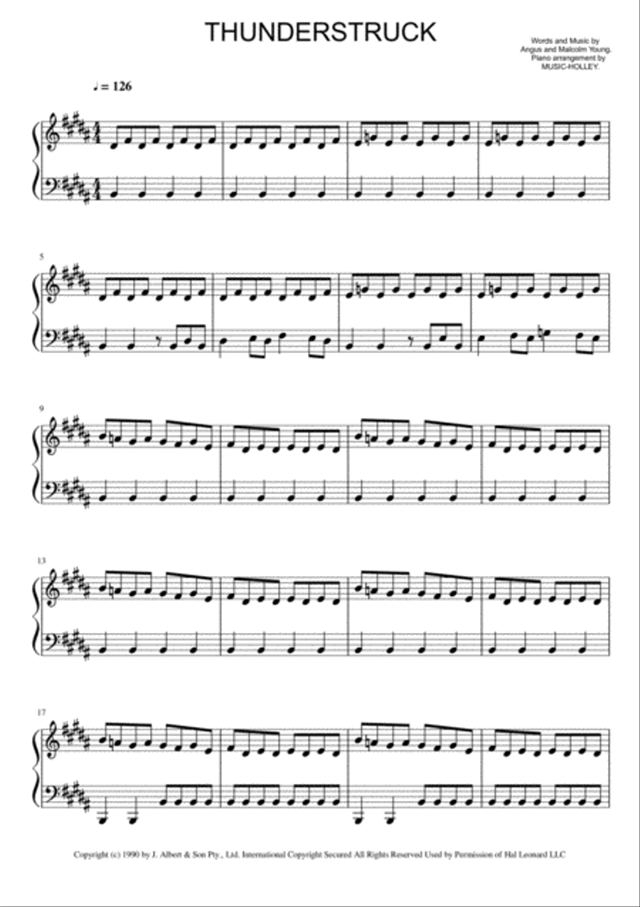 Thunderstruck Small Ensemble scores gallery preview page 1