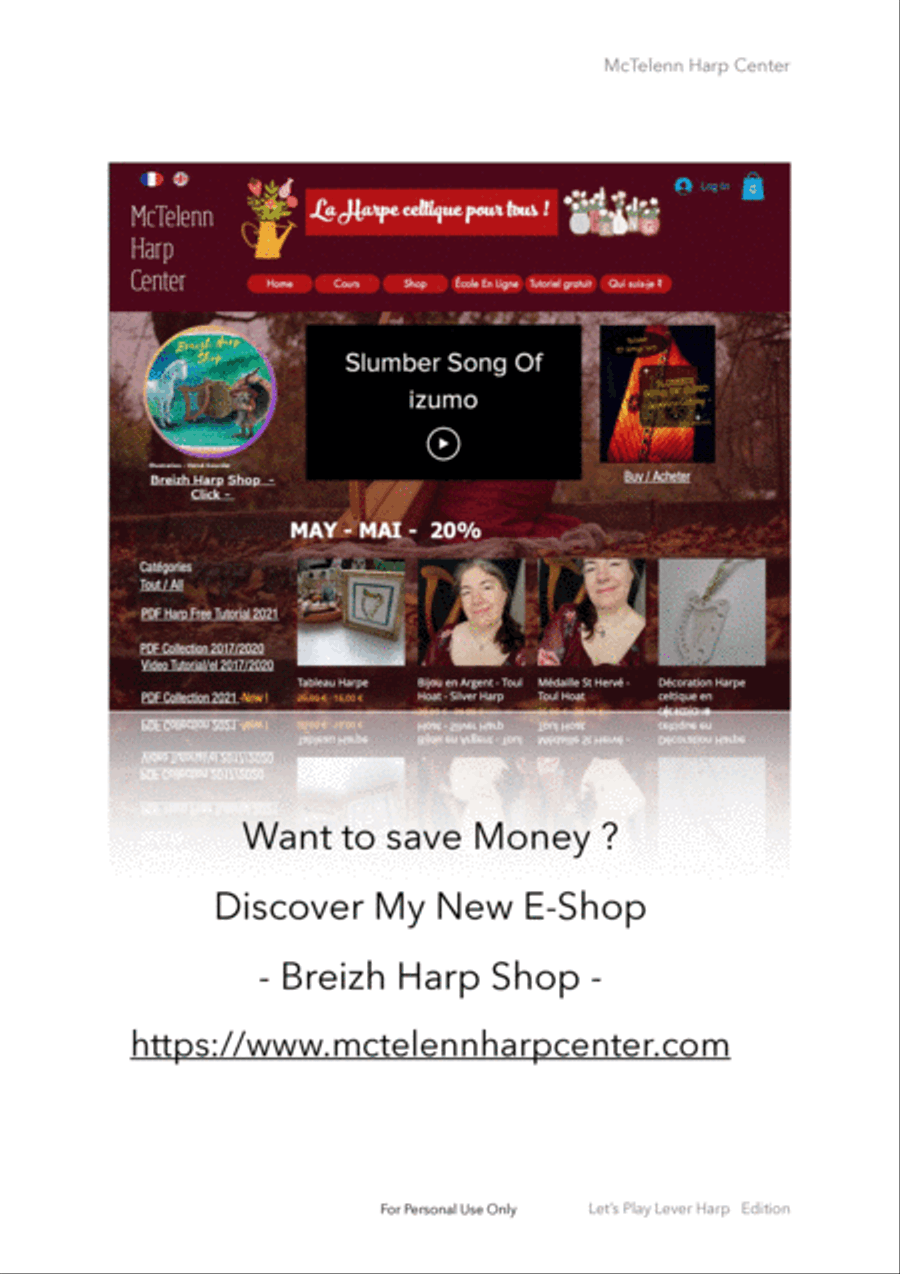 Accordeon Waltz - beginner & 34 String Harp | McTelenn Harp Center Harp scores gallery preview page 4