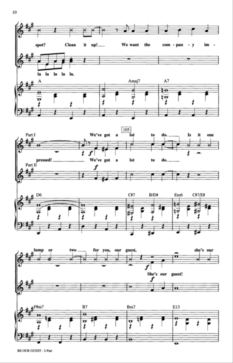 Be Our Guest (from Beauty And The Beast) (arr. Ed Lojeski) 2-Part scores gallery preview page 9