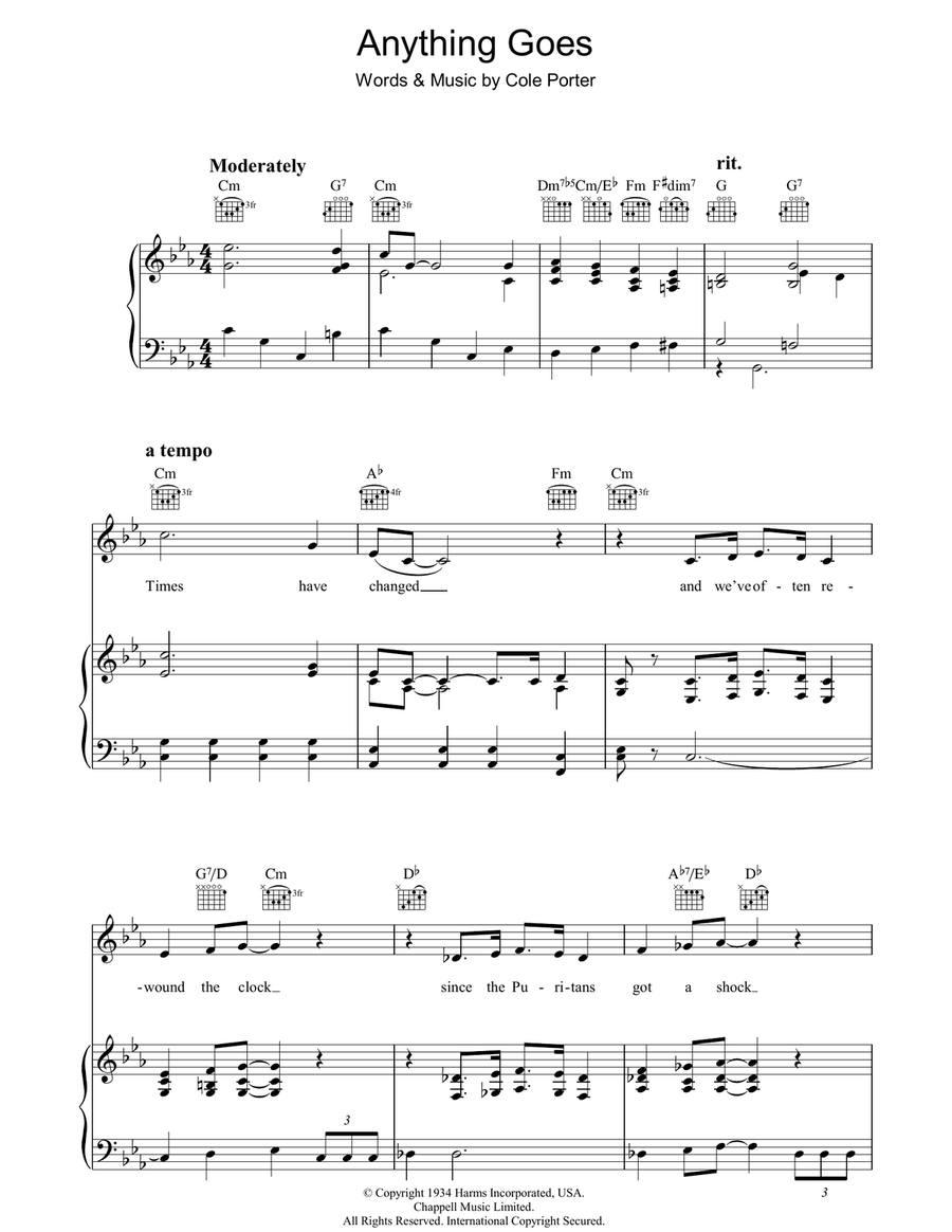 Anything Goes Guitar scores gallery preview page 1
