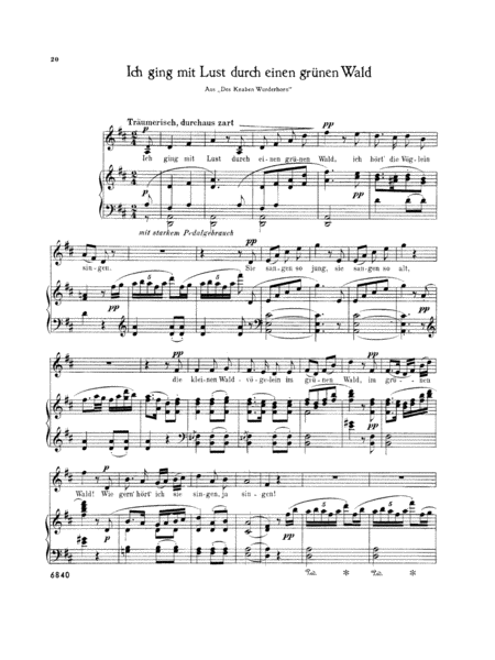 Mahler: Fourteen Songs including Nine from "Des Knaben Wunderhorn", High Voice (German)