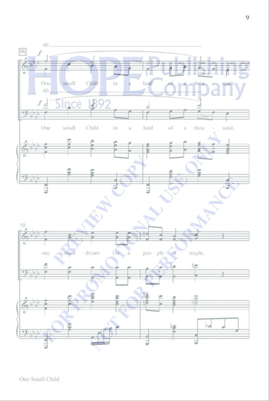 One Small Child 4-Part scores gallery preview page 9
