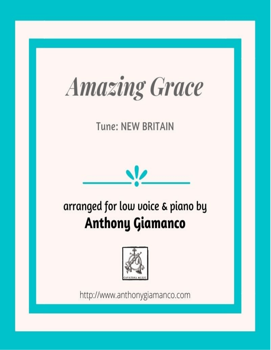 Amazing Grace (low voice and piano) Low Voice scores gallery preview page 1
