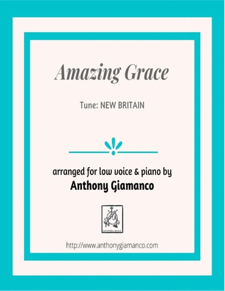 Amazing Grace (low voice and piano)