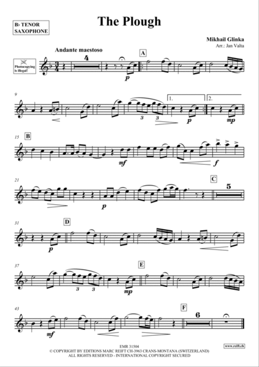 The Plough Tenor Saxophone scores gallery preview page 2
