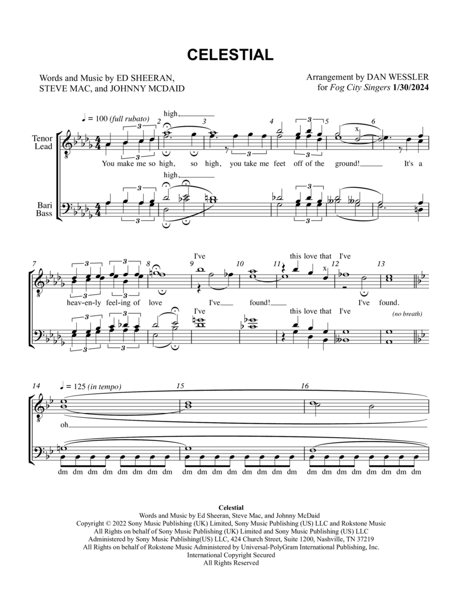 Celestial TTBB scores gallery preview page 1