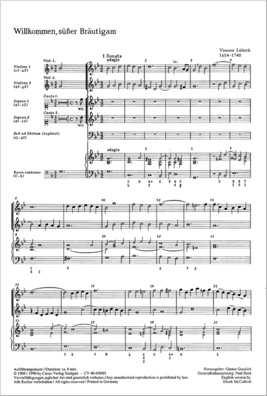 We welcome thee, O bridgegroom fair Choir scores gallery preview page 2