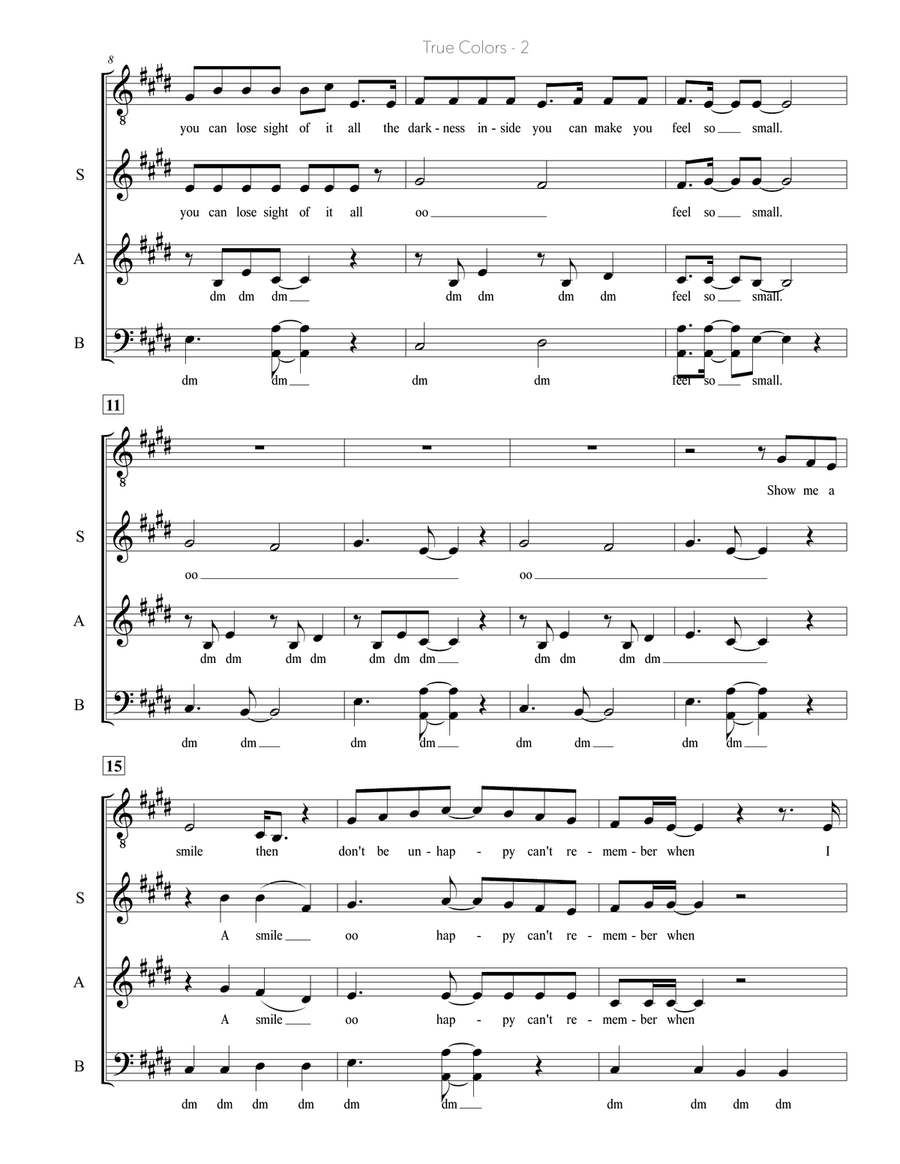 True Colors True Colors 3-Part scores gallery preview page 2