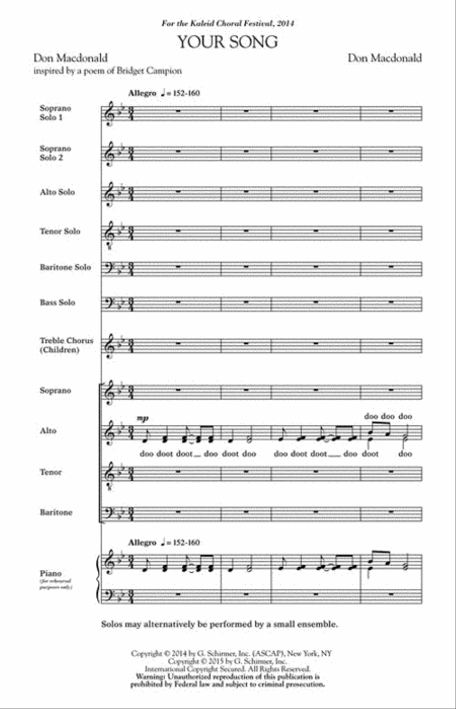 Your Song SSATB scores gallery preview page 2