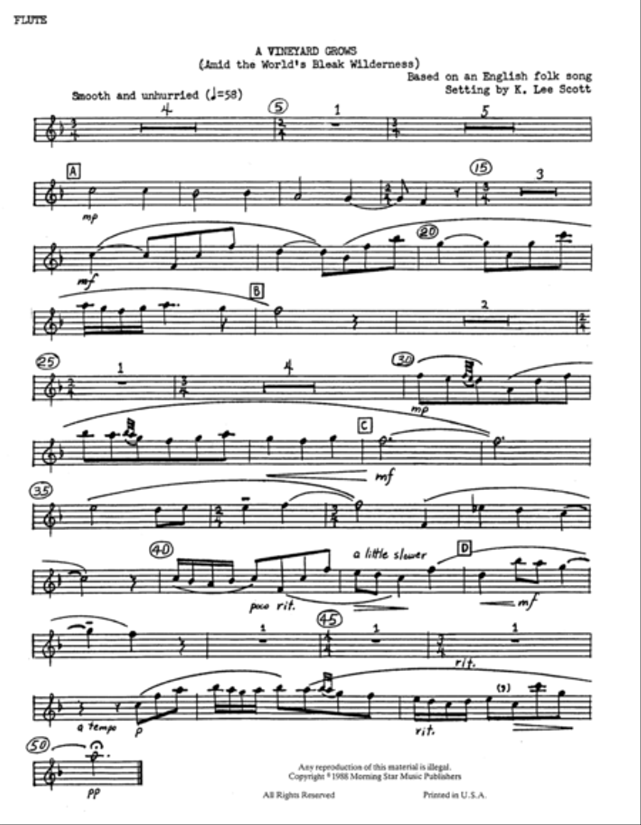 A Vineyard Grows A Vineyard Grows Choir scores gallery preview page 1
