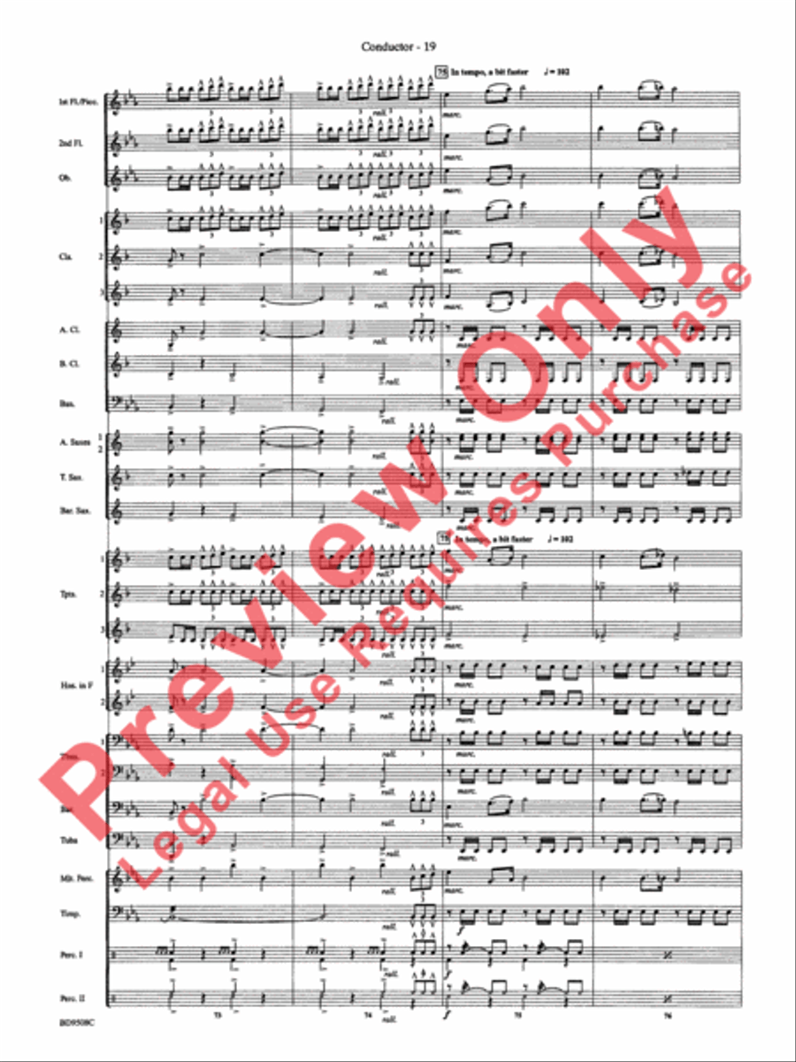 Procession of the Sardar (from Caucasian Sketches) Concert Band scores gallery preview page 22