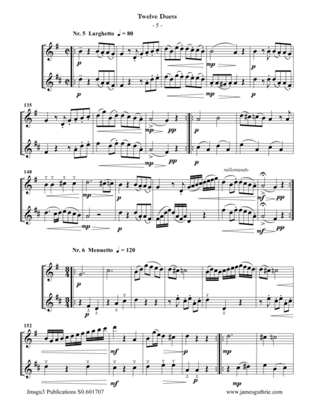 Mozart: 12 Duets K. 487 for Oboe & English Horn image number null