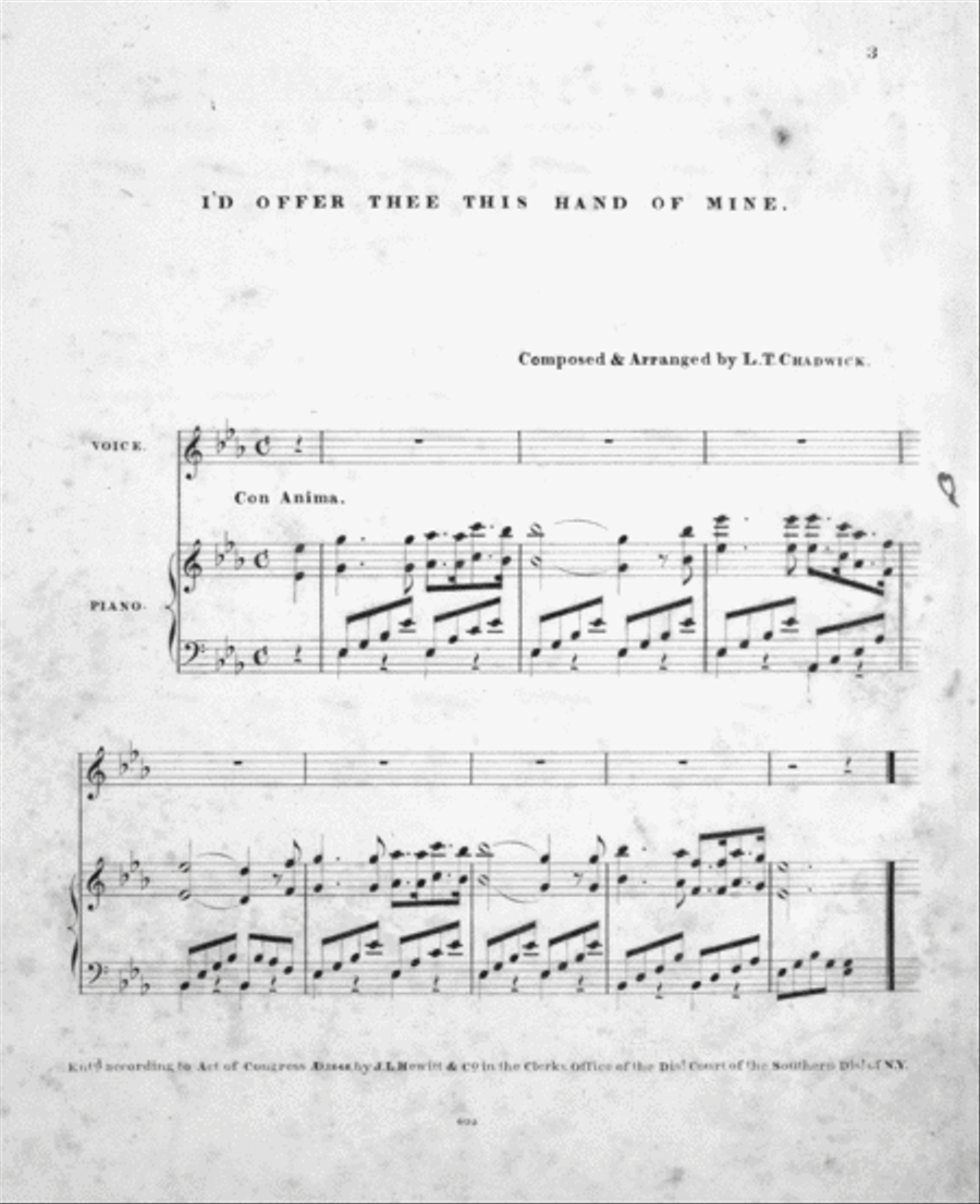 I'd Offer Thee This Hand of Mine. Ballad Voice scores gallery preview page 2