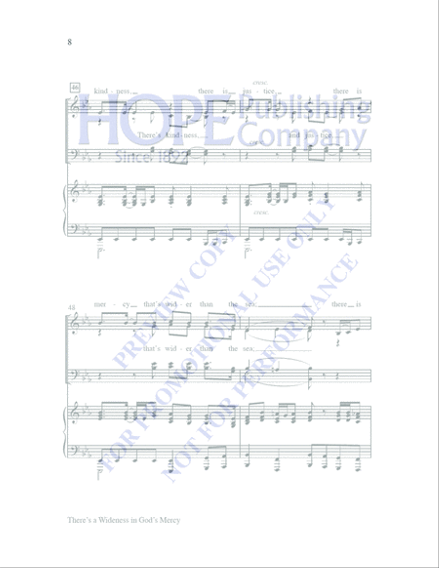 There's a Wideness in God's Mercy 4-Part scores gallery preview page 8