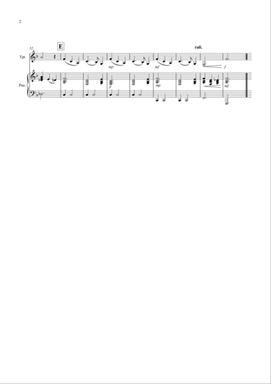 Silent Night for Trumpet and Piano Trumpet Solo scores gallery preview page 2