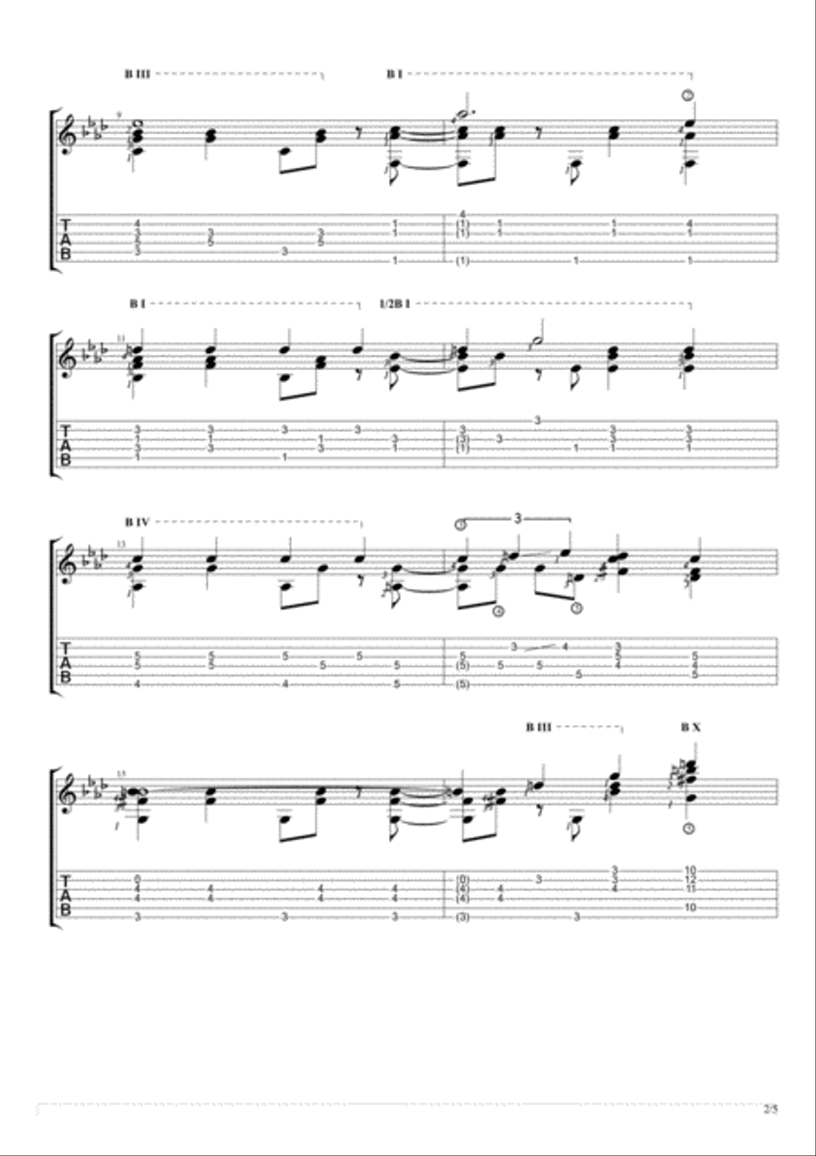 All The Things You Are Guitar Tablature scores gallery preview page 2