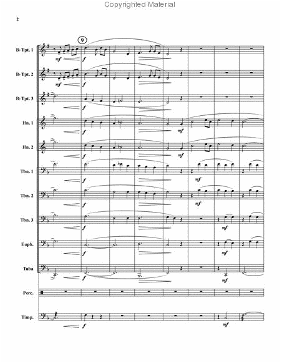 Amazing Grace Brass Quintet scores gallery preview page 3
