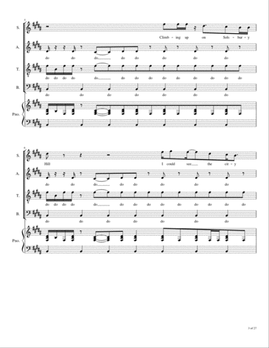 Solsbury Hill 4-Part scores gallery preview page 4