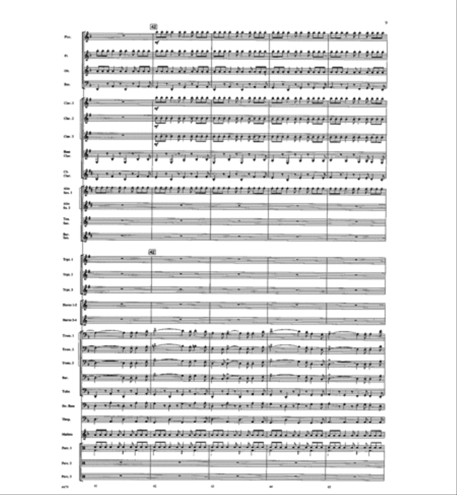 American Folk Fantasia Concert Band scores gallery preview page 10