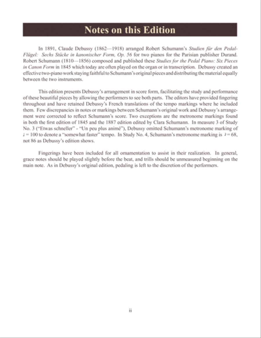 Six Studies in Canon Form by Robert Schumann, Op. 56 Piano Method scores gallery preview page 5
