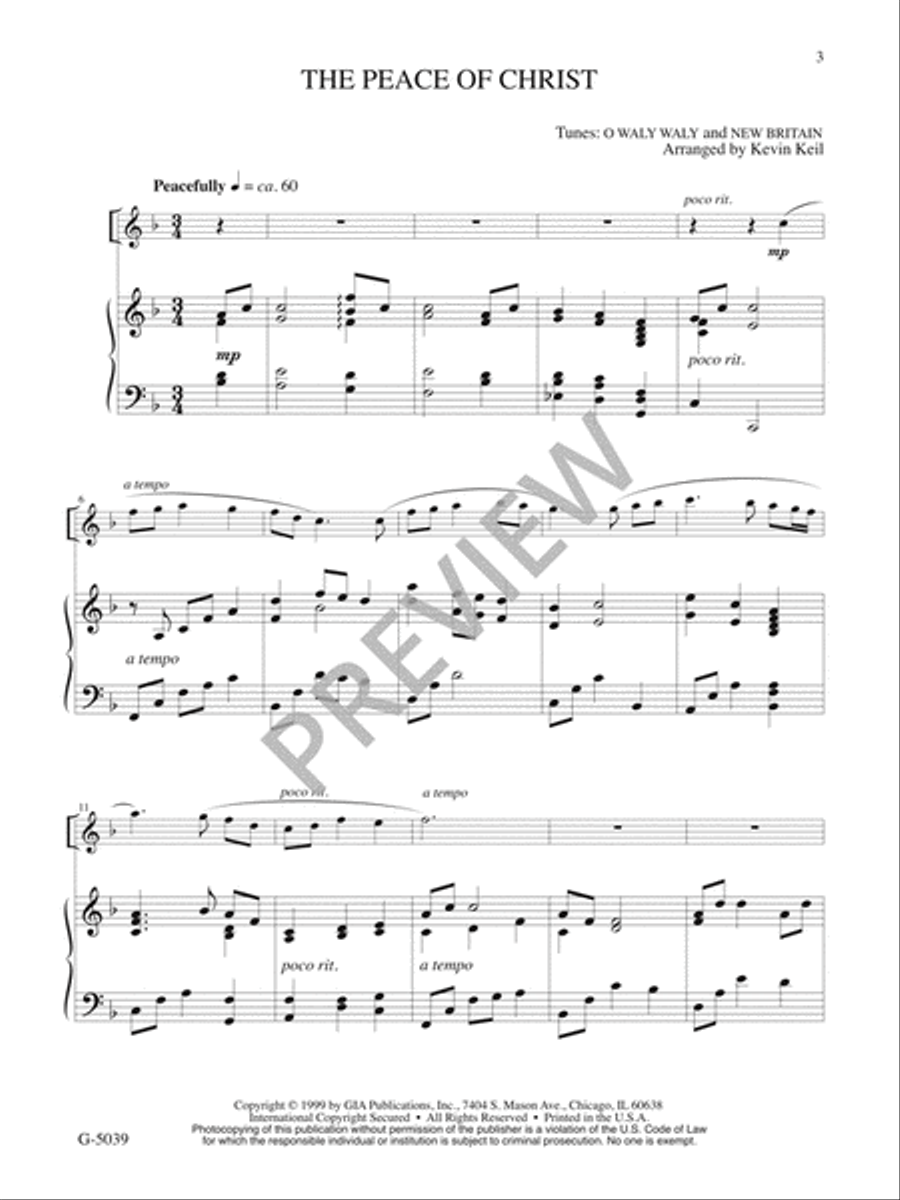 The Peace of Christ The Peace of Christ Piano scores gallery preview page 5