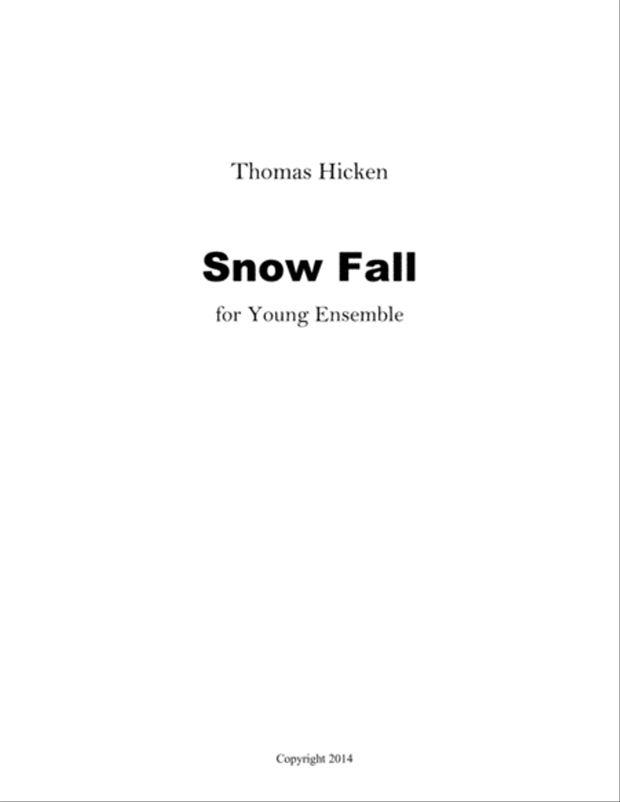 Snow Fall Snow Fall String Quartet scores gallery preview page 1